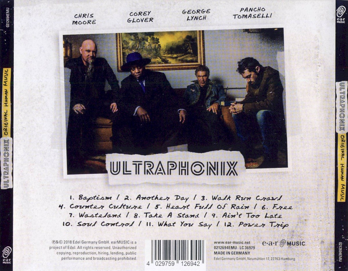 Ultraphonix – Original Human Music — back cover