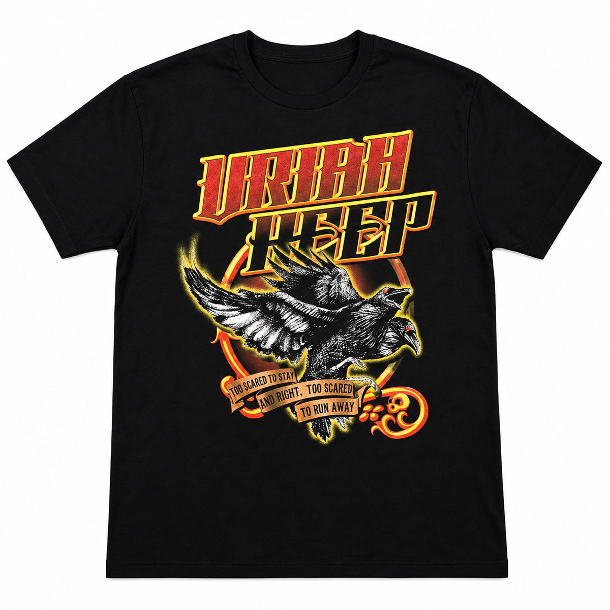 Uriah Heep Unisex T-Shirt: Twin Ravens (Black)