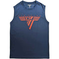 Van Halen Unisex Tank T-Shirt: Classic Red Logo (Denim Blue)