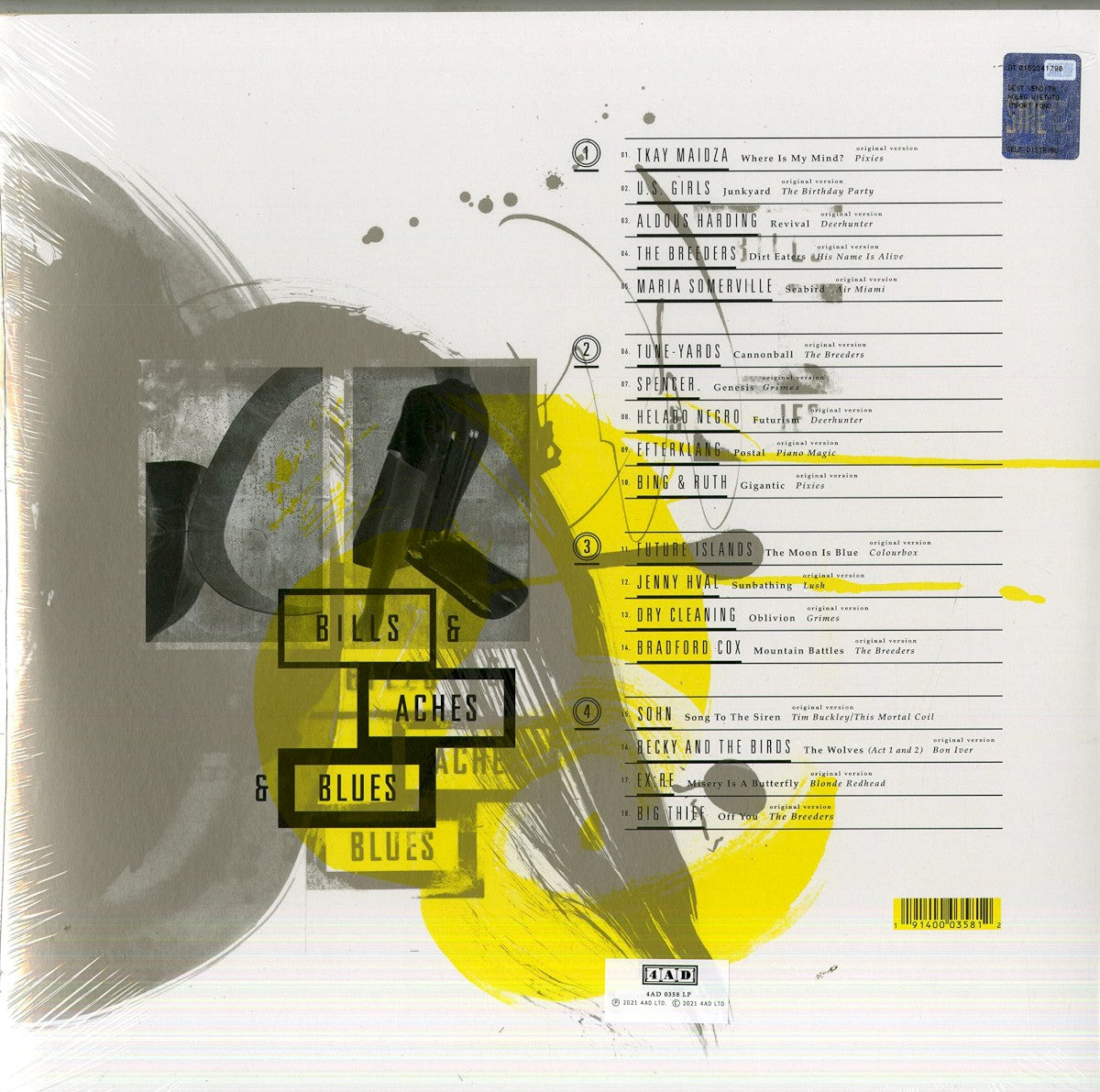 Various Artists – Bills & Aches & Blues — back cover