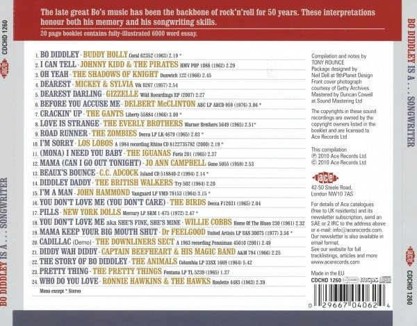 Various Artists – Bo Diddley Is a… Songwriter — back cover