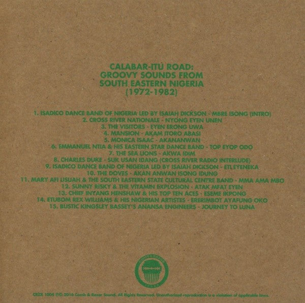 Various Artists – Calabar-Itu Road: Groovy Sounds From South Eastern Nigeria (1972-1982) — back cover