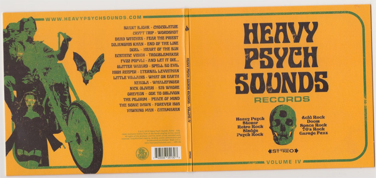 Various Artists – Heavy Psych Sounds Records, Volume IV — back cover
