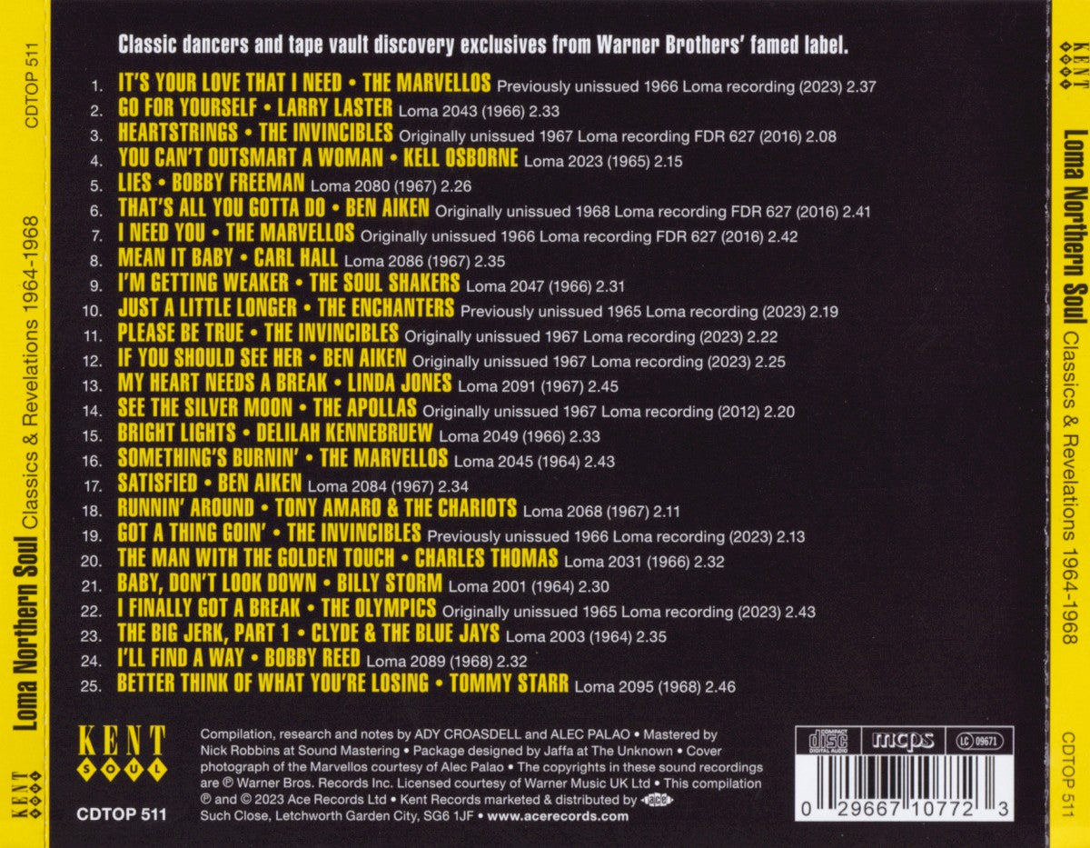 Various Artists – Loma Northern Soul: Classics & Revelations 1964-1968 — back cover