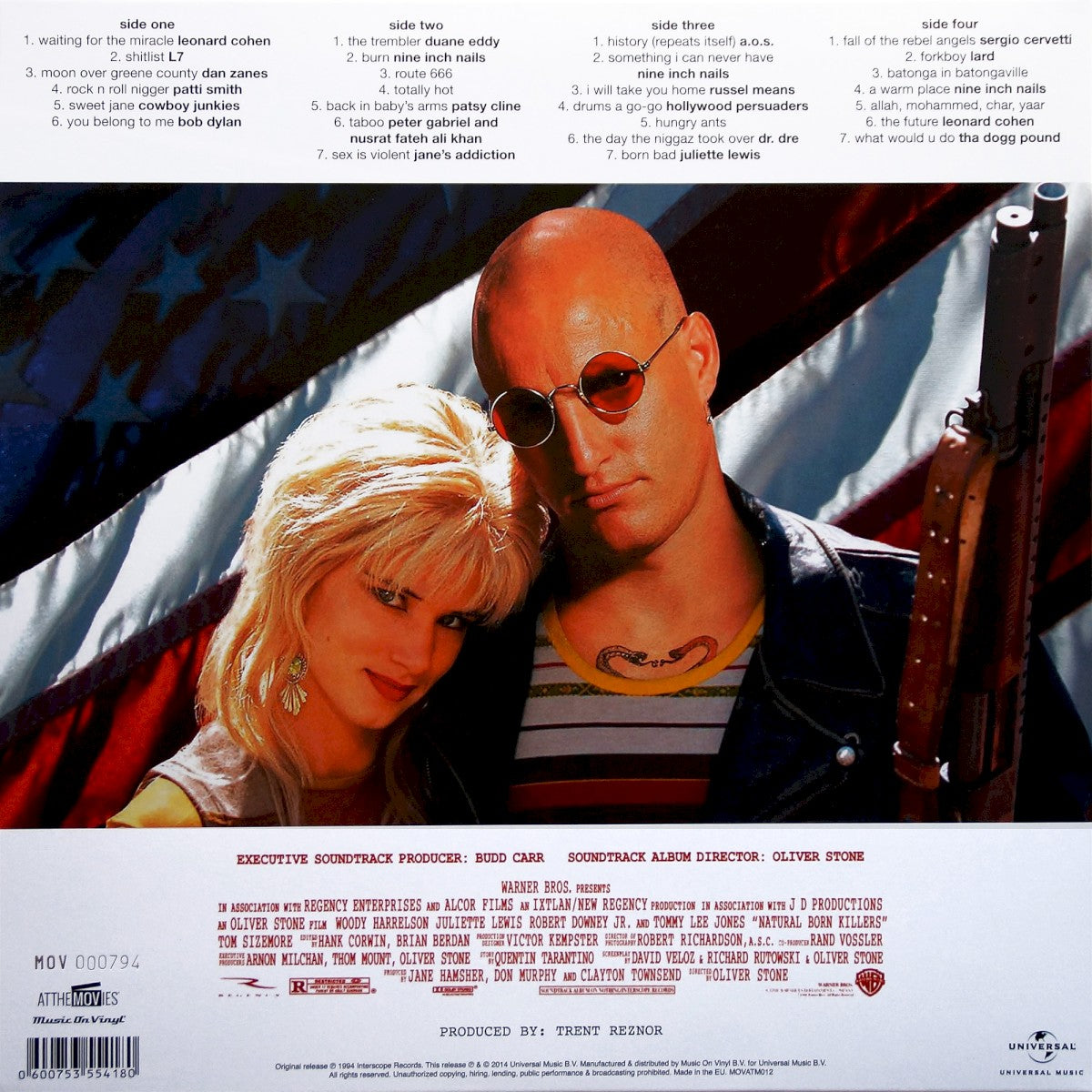 Various Artists – Natural Born Killers: A Soundtrack for an Oliver Stone Film — back cover
