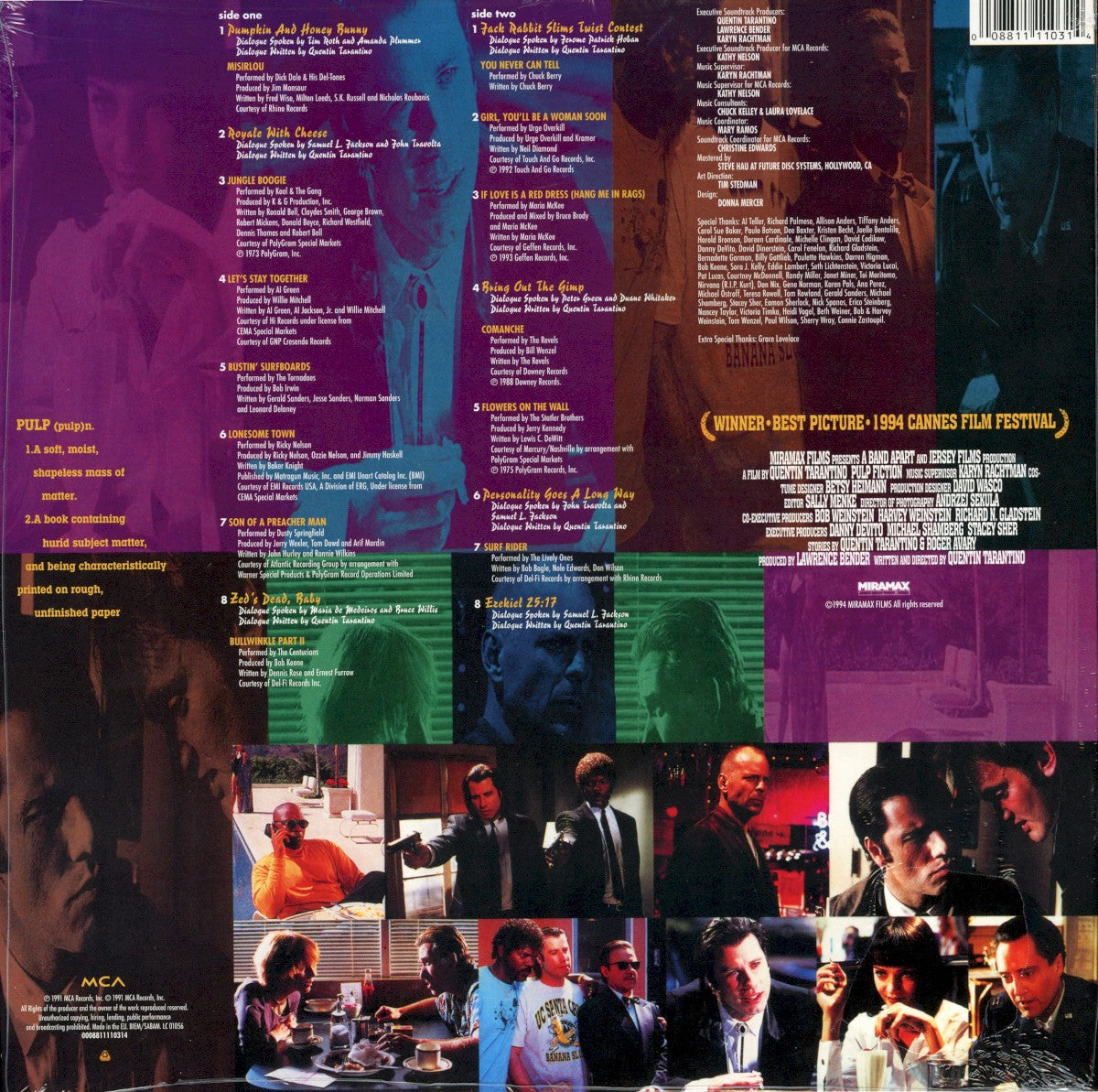 Various Artists – Pulp Fiction: Music From the Motion Picture — back cover
