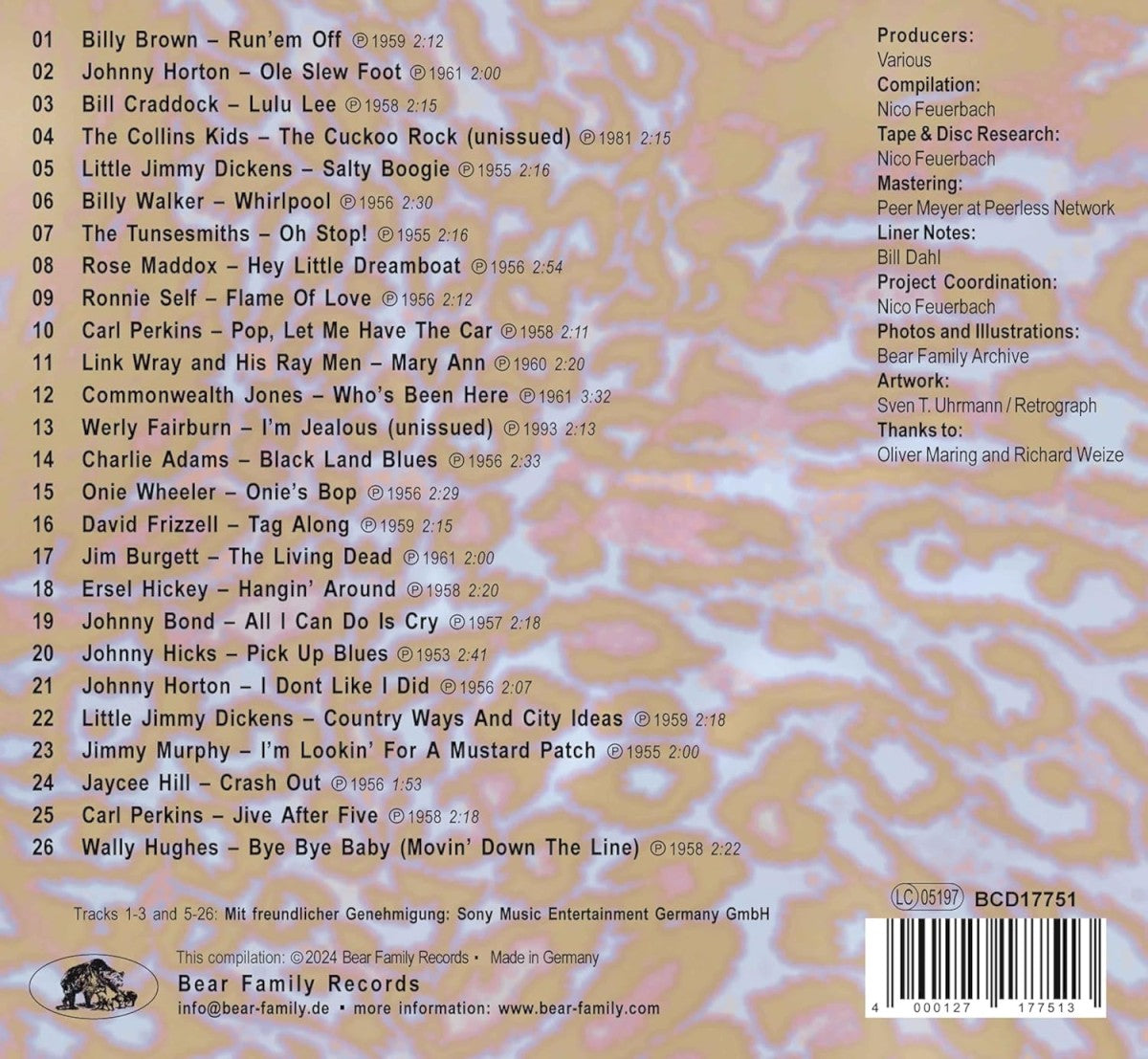 Various Artists – That'll Flat... Git It! Vol. 49: Rockabilly & Rock'n'Roll From the Vaults of Columbia & Epic Records — back cover