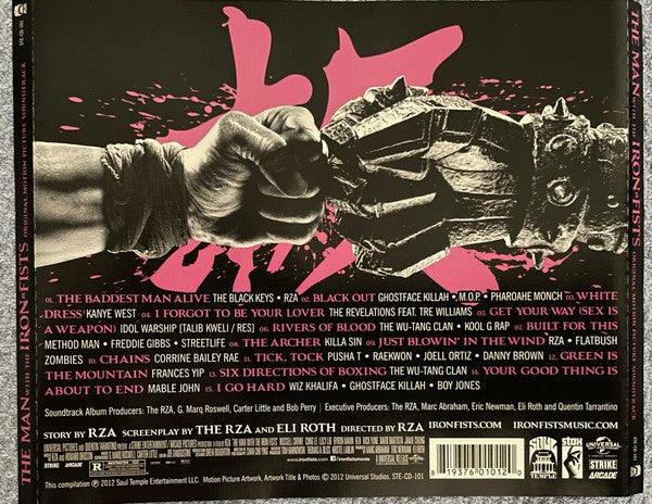 Various Artists – The Man With the Iron Fists: Original Motion Picture Soundtrack — back cover