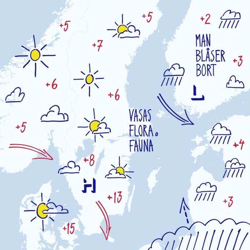 Vasas flora och fauna – Man blåser bort