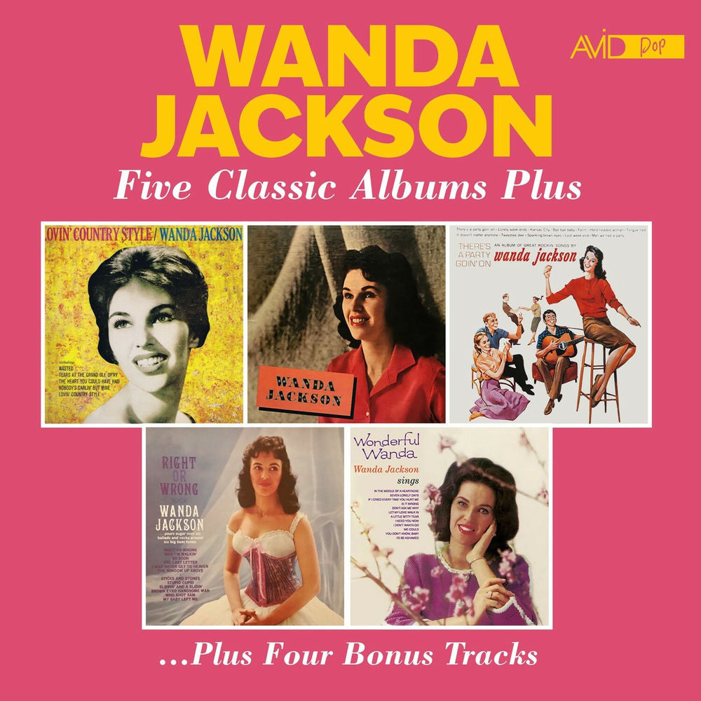 Wanda Jackson – Five Classic Albums Plus (Lovin’ Country Style / Wanda Jackson / There's a Party Going On / Right or Wrong / Wonderful Wanda) (Dig