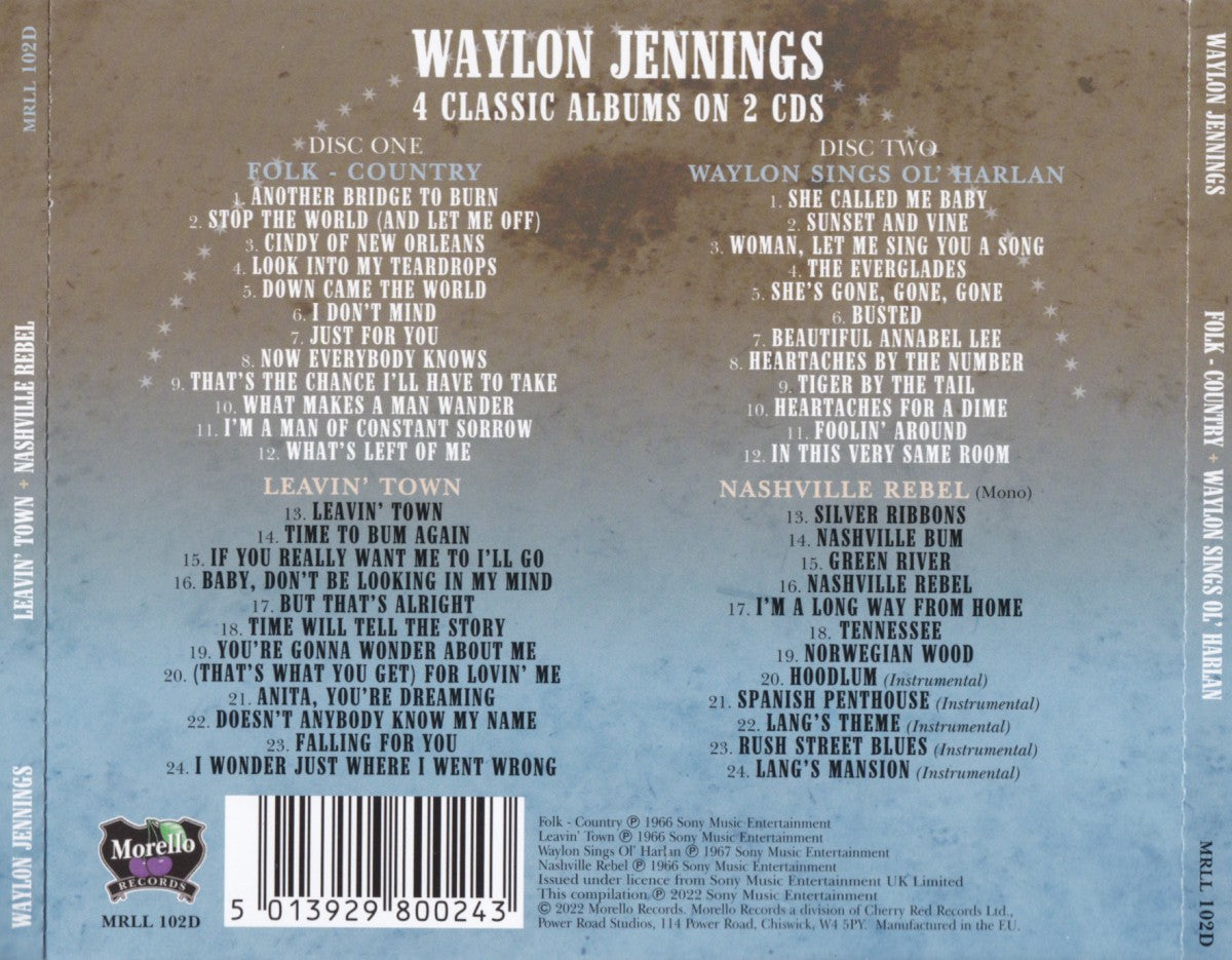 Waylon Jennings – 4 Classic Albums — back cover