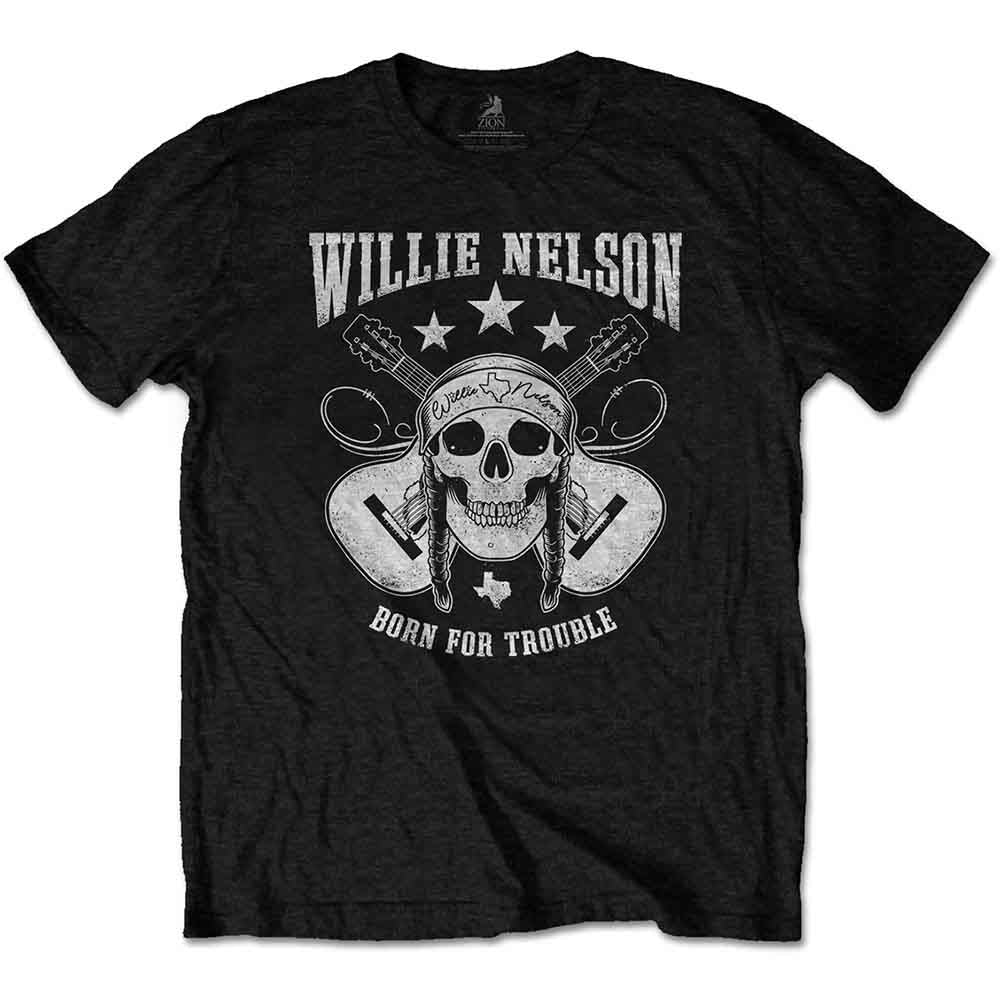 Willie Nelson Unisex T-Shirt: Skull (Black)