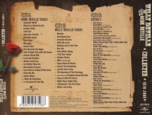 Willy DeVille – Collected: 1976–2009 — back cover