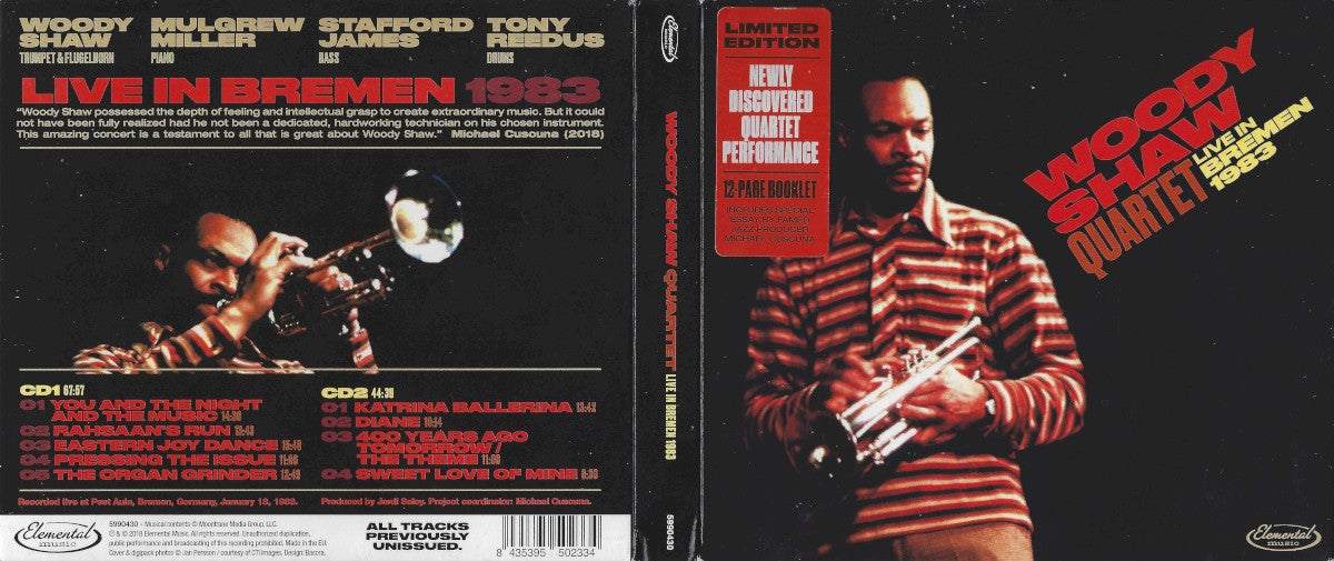 Woody Shaw Quartet – Live In Bremen 1983 — back cover
