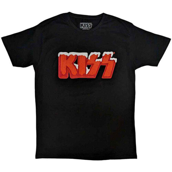 KISS Unisex T-Shirt: Holiday Logo (Black)
