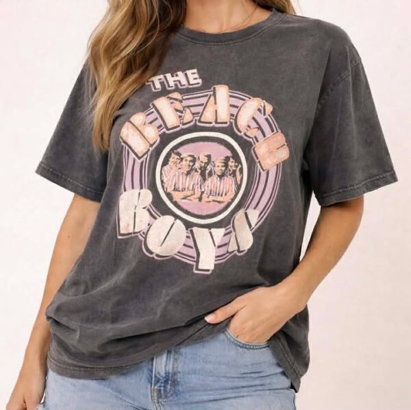 The Beach Boys Unisex Stone Wash T-Shirt: Vintage Photo (Charcoal Grey)