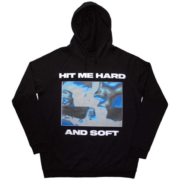 Billie Eilish Unisex Pullover Hoodie: Hit Me Hard And Soft Negative (Black)