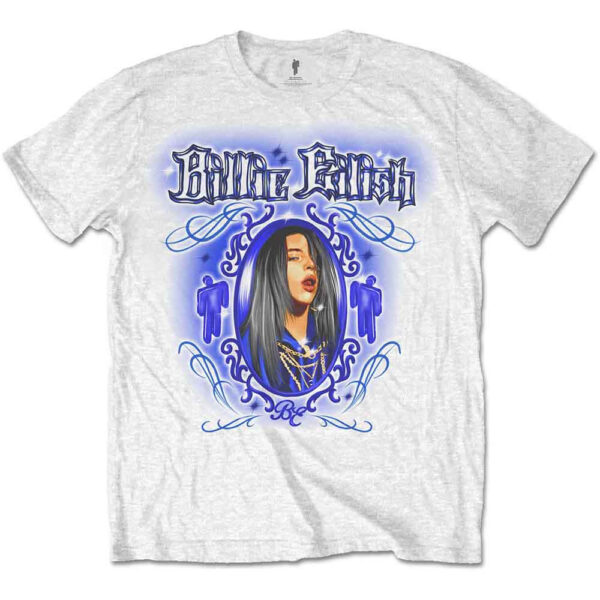 Billie Eilish Unisex T-Shirt: Airbrush (White)